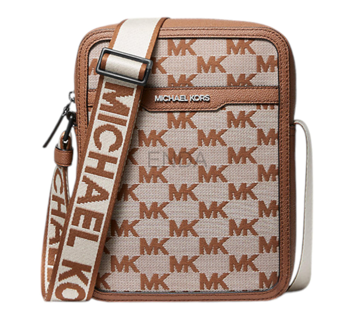 MORRAL MARRON MONOGRAMA DE VARON - MICHAEL KORS