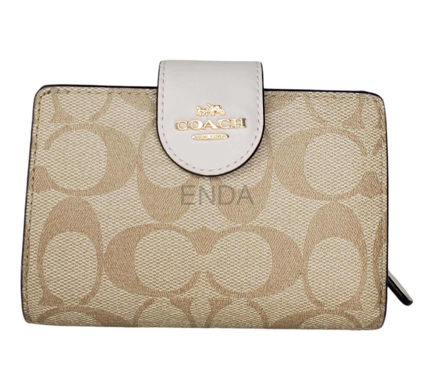 BILLETERA BEIGE MONOGRAMA SH - COACH