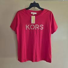 Polo MK fucsia logo Kors