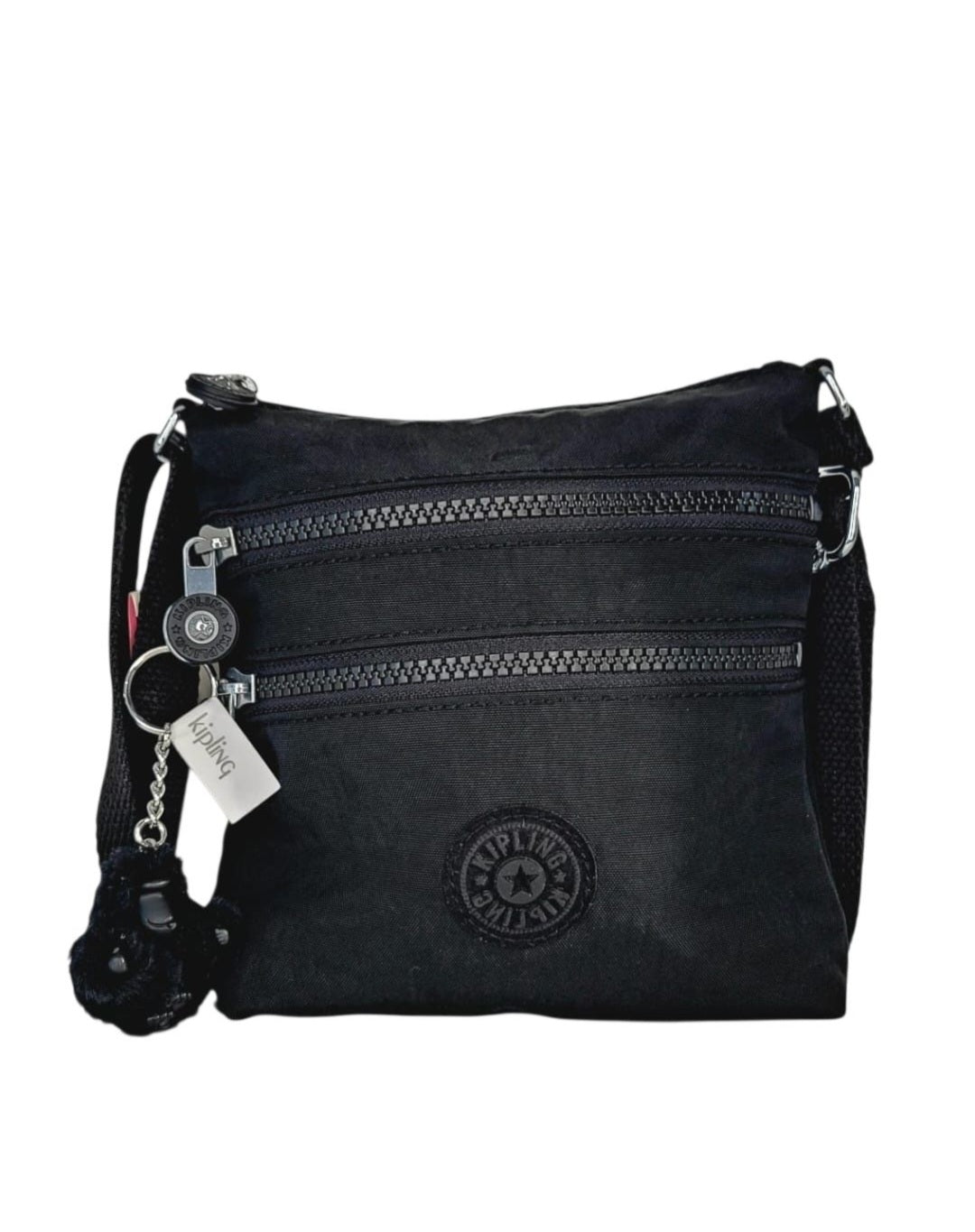 Crossbody Kipling negro strap regulable