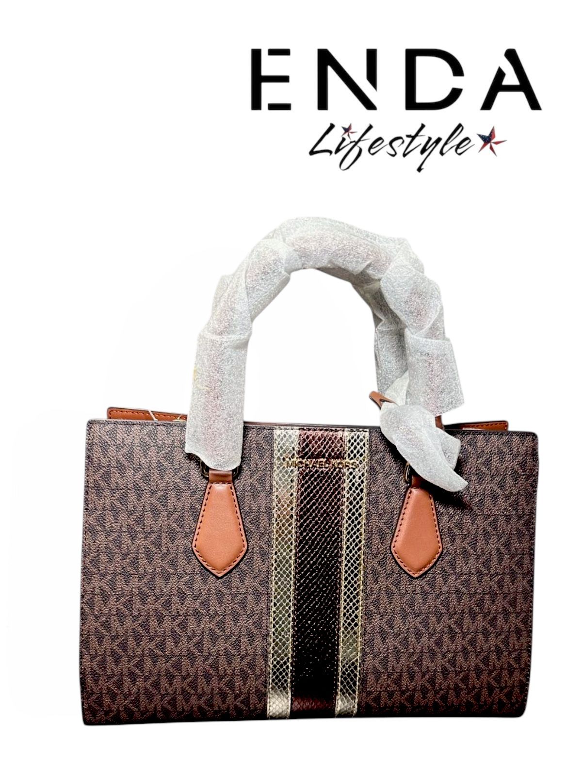 Bolso MK Sheila Satchel Mediano Marron