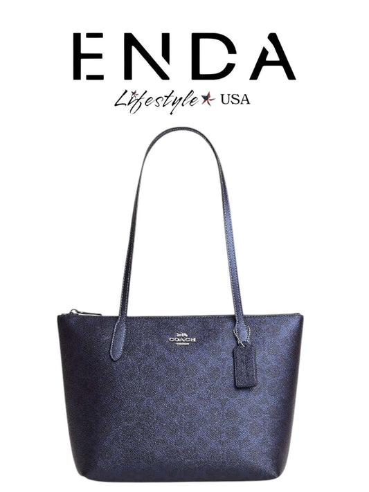 Tote Coach Azul marino