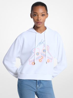 Chompa con capucha de mezcla de algodón con estampado Derby MK