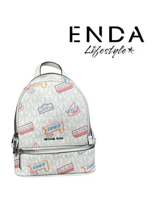Mini mochila MICHAEL KORS blanco con estampado