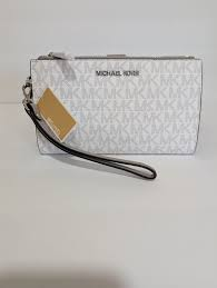 MK Jet Set Double ZIP White