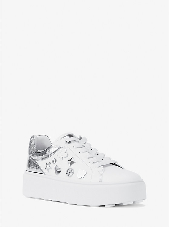 Zapatilla Romey  blanco con plateado MK