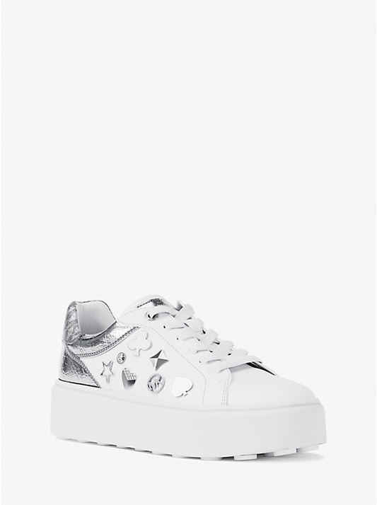 Zapatilla Romey  blanco con plateado MK
