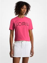 Polo MK  rosa logo Kors