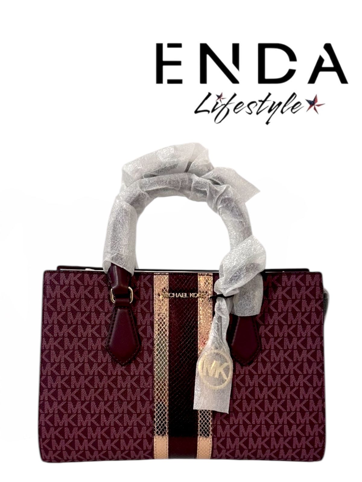 Bolso MK Sheila Satchel Mediano Fucsia