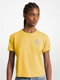 Polo amarillo MK logo en pecho