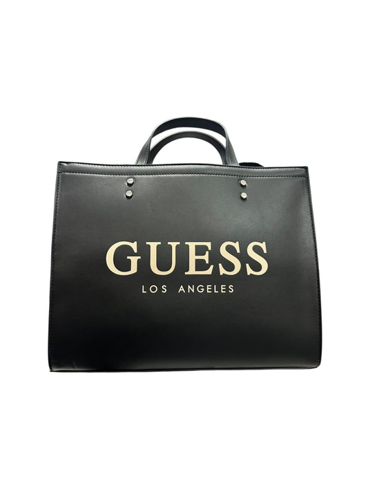 Tote Guess negra con correa crossbody