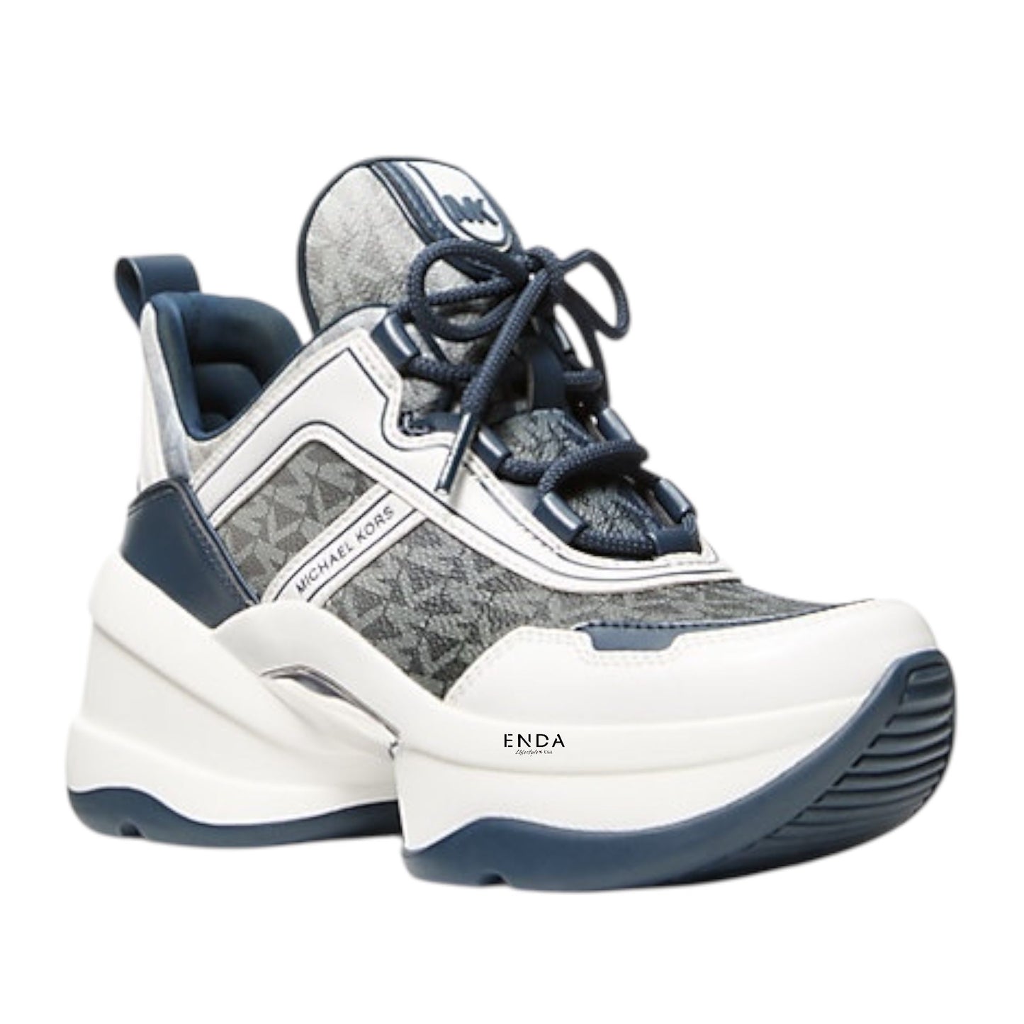 Zapatilla Olympia azul con plataeado talla 9