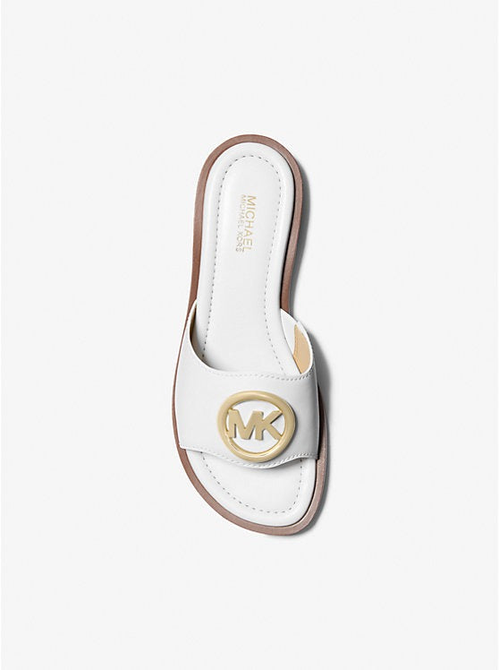 Sandalia blanca con dorado MICHAEL KORS talla 8