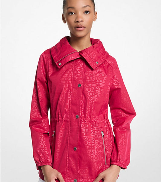 Cortaviento monograma frambuesa